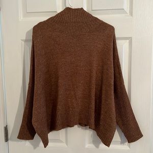 Cropped Brown turtleneck sweater size by World Market